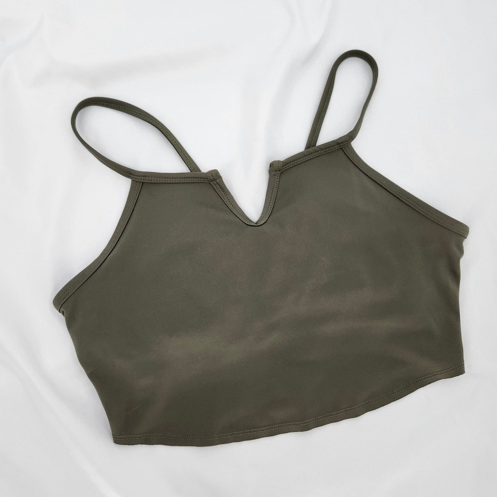 FP Movement Womens Crop Top Size S Olive‎ Yoga Earthy Minimalist Activewear